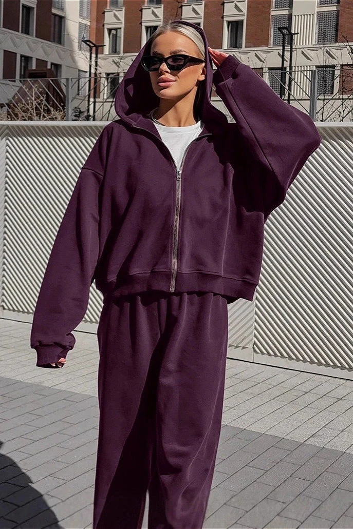 Vintage Hooded Sweatshirt and Jogger Two Piece Set - Image 5