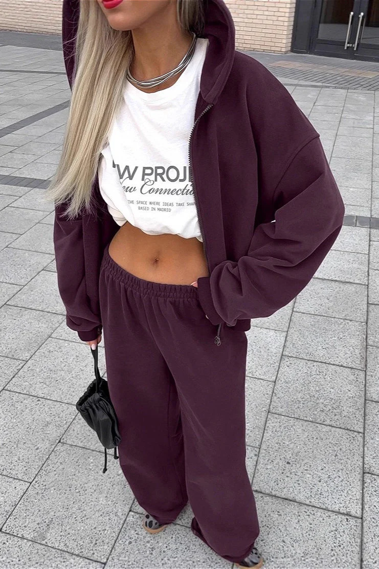 Vintage Hooded Sweatshirt and Jogger Two Piece Set - Image 6