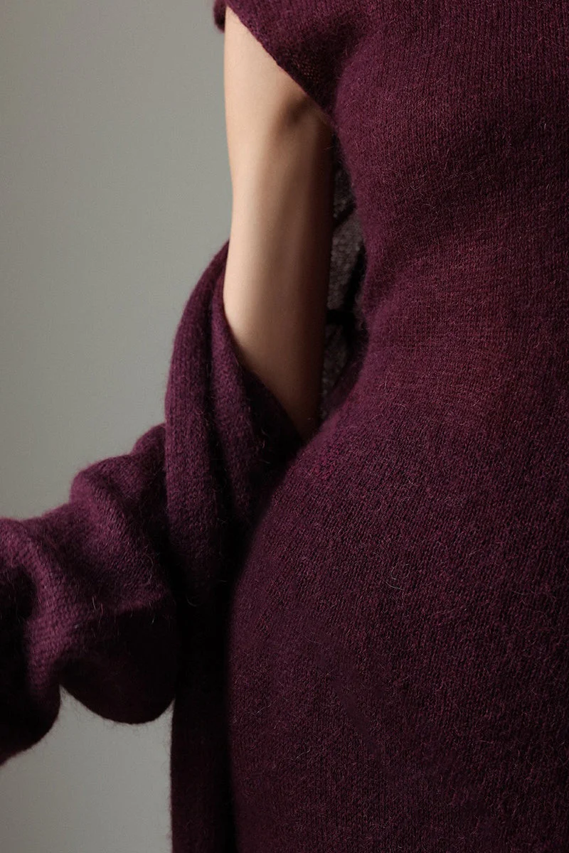 Vintage Knit Cardigan and Sleeveless Dress Two Piece Set - Image 3