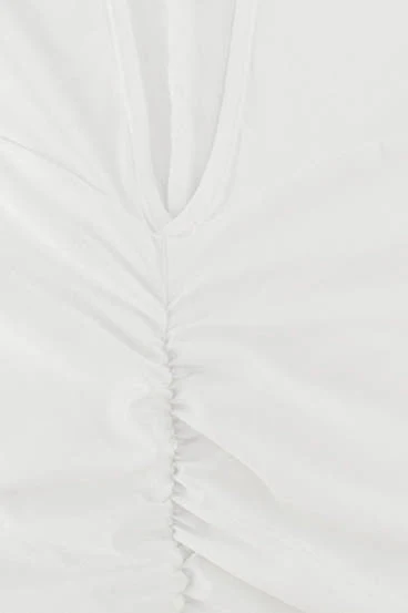 Deep V Off Shoulder Ruched Maxi Dress - Image 7