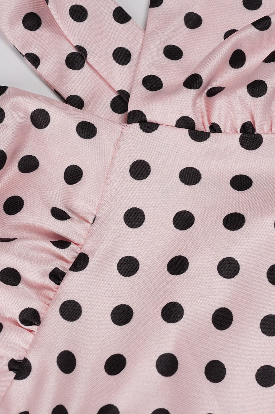 V Neck Halter Polka Dot Blouse - Image 3