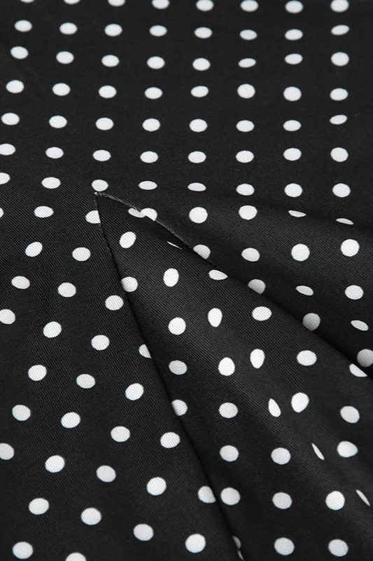 Contrast Polka Dot Fishtail Skirt - Image 4