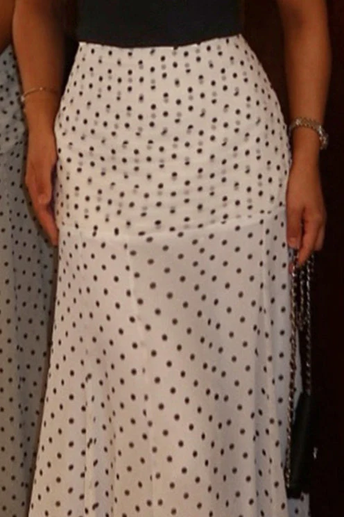 Ruffled Polka Dot Mermaid Skirt - Image 3
