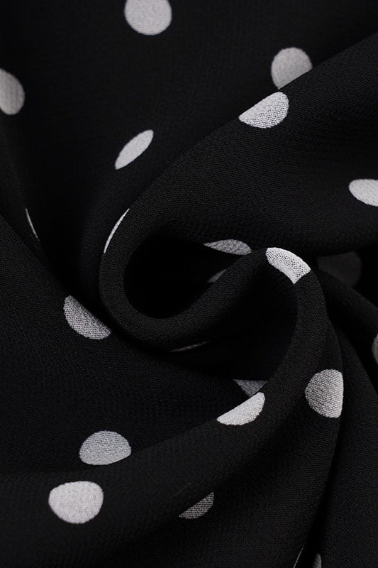 Polka Dot Wrap Tie Midi Skirt - Image 4