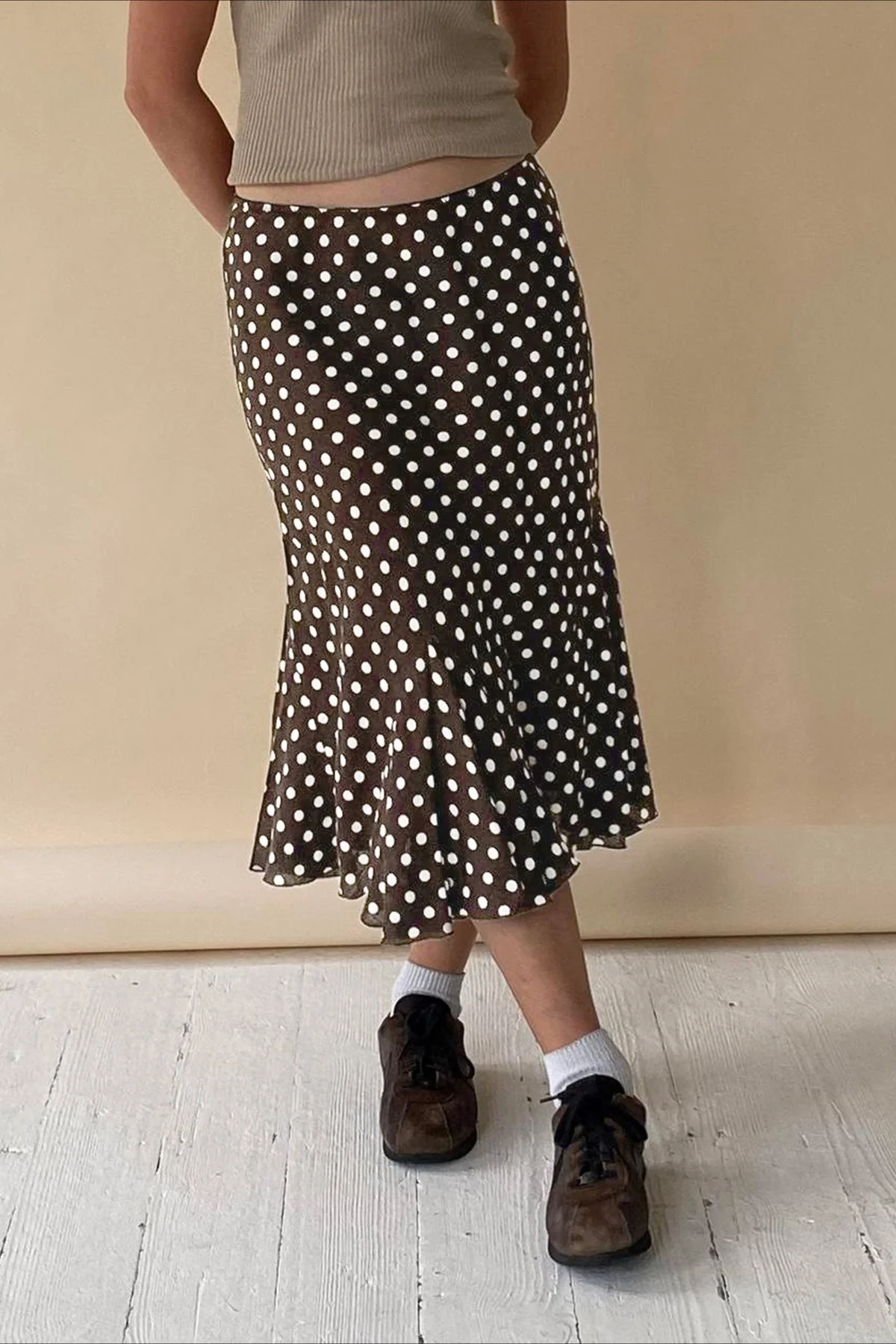 Polka Dot Low Waist Mermaid Skirt - Image 2