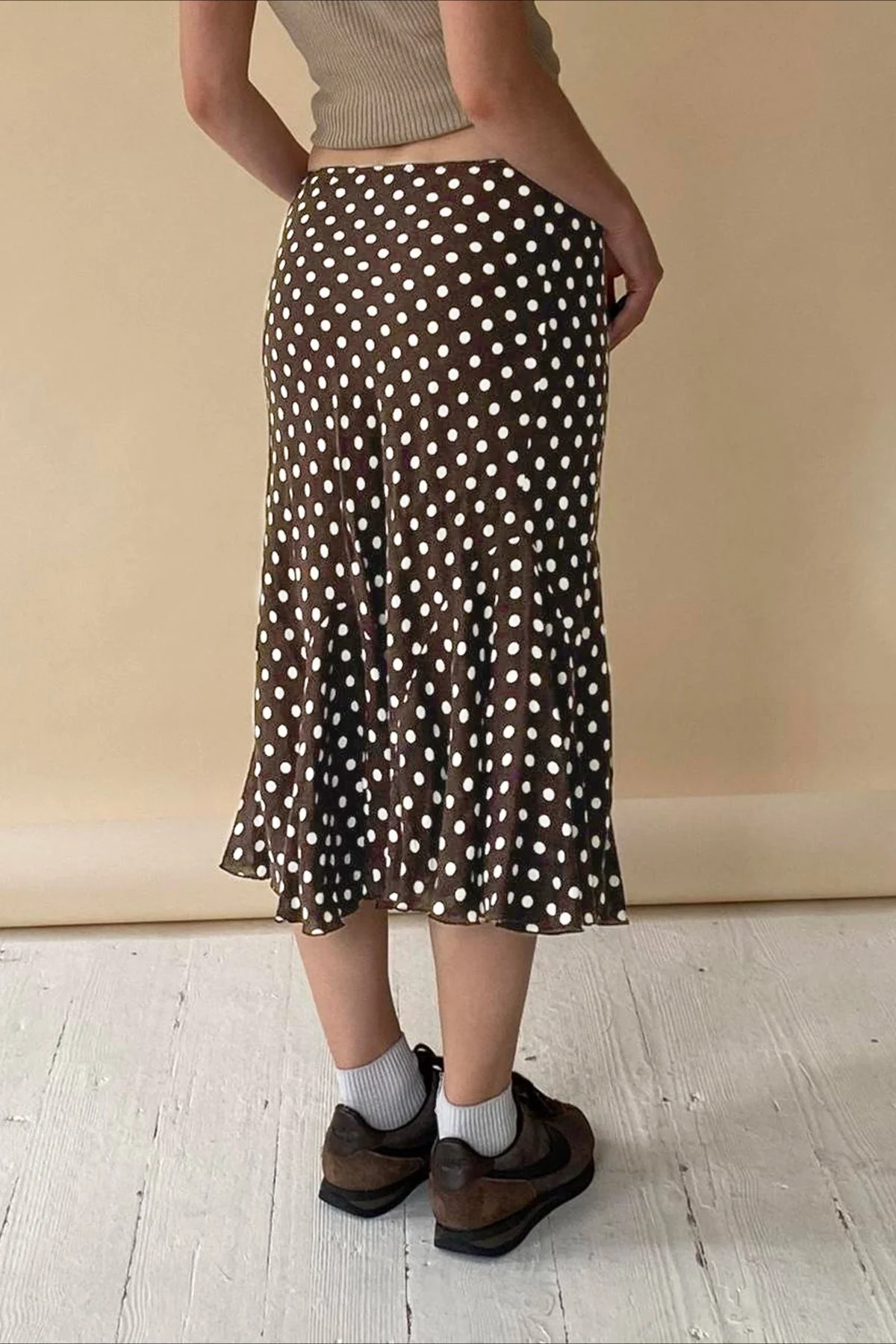 Polka Dot Low Waist Mermaid Skirt - Image 3