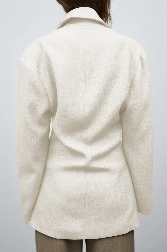 Vintage Double Lapel Loose Fit Blazer - Image 4