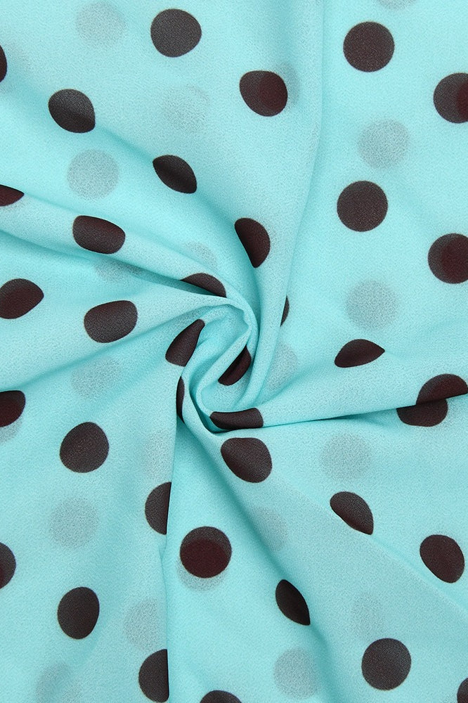 Polka Dot One Shoulder Two Pieces Set - Image 5