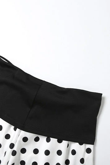 Halter Polka Dot Crop Skirt Two Pieces Set - Image 4