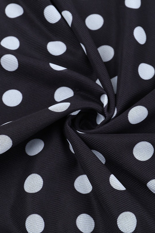 Polka Dot One-Shoulder Slim Fit Crop Top - Image 4