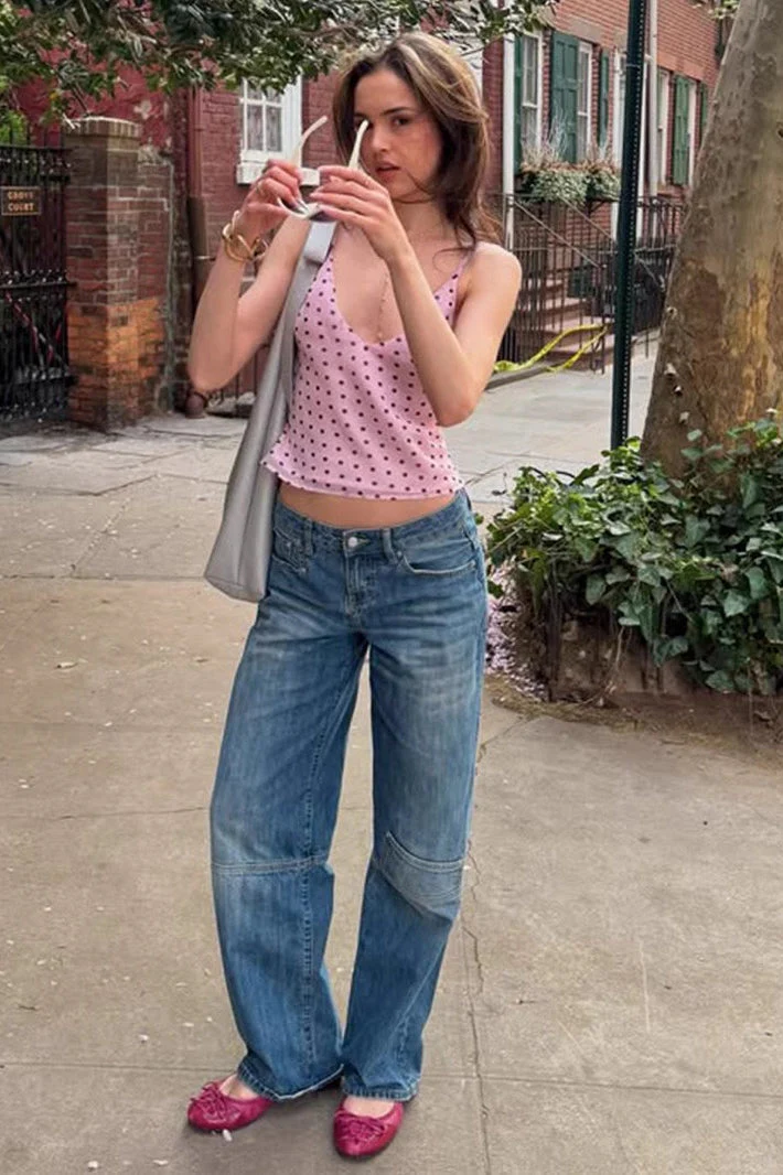 Sexy Polka Dot V-Neck Cami Crop Top - Image 3