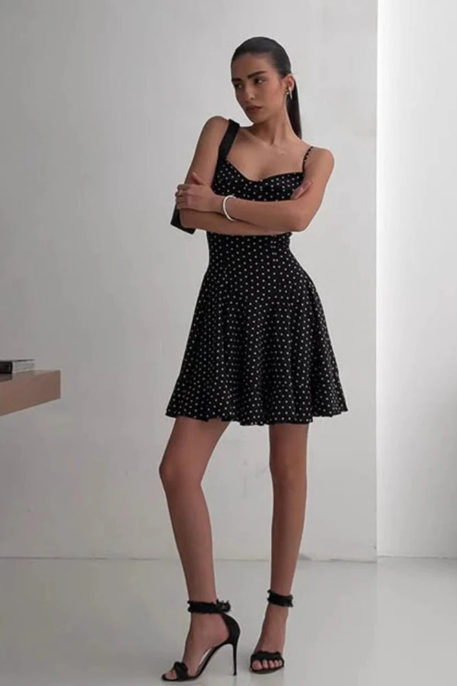 Polka Dot A-Line Cami Mini Dress - Image 2
