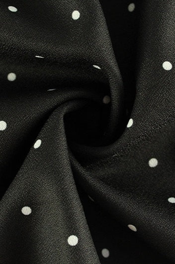 Polka Dot V-Neck A-Line Mini Dress - Image 4