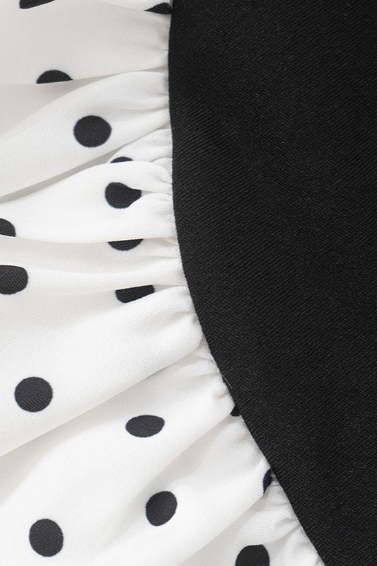 Polka Dot Strapless Bodycon Mini Dress - Image 4