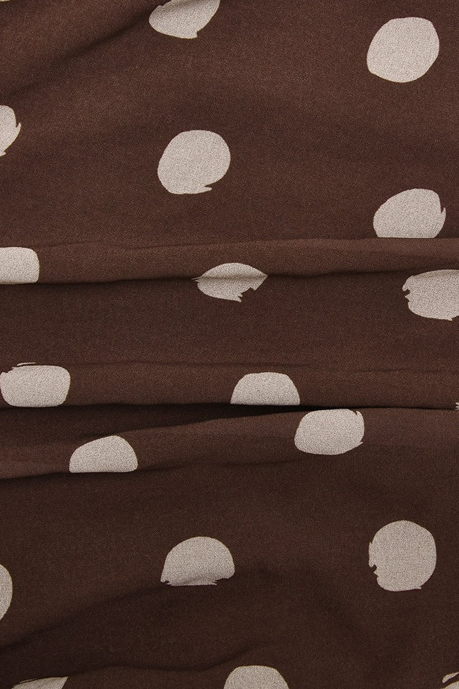 Polka Dot Ruched Bodycon Mini Dress - Image 4