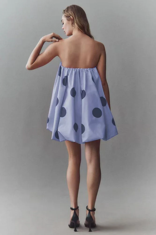 Sexy Polka Dot Strapless Bodycon Mini Dress - Image 4