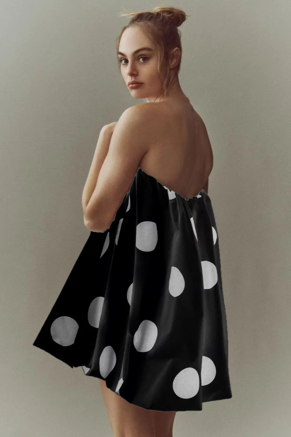 Sexy Polka Dot Strapless Bodycon Mini Dress - Image 8