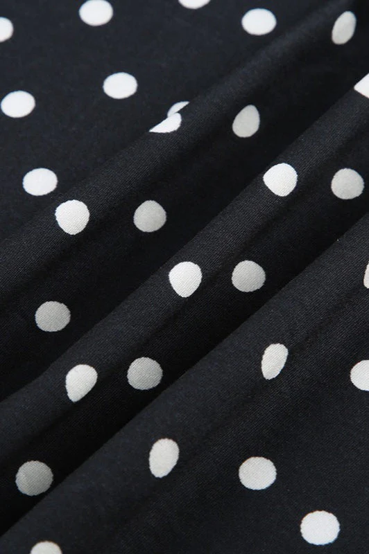 Polka Dot Mesh A-Line Mini Dress - Image 4