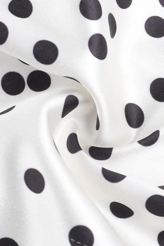 Polka Dot Halter Bodycon Mini Dress - Image 4