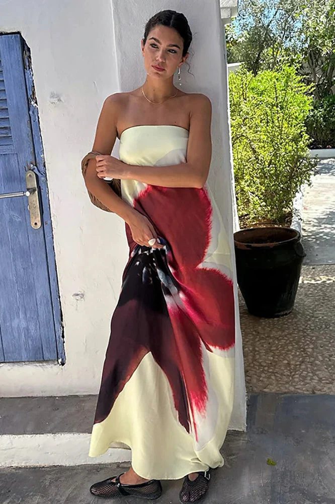 Backless Loose Maxi Floral Dress - Image 2