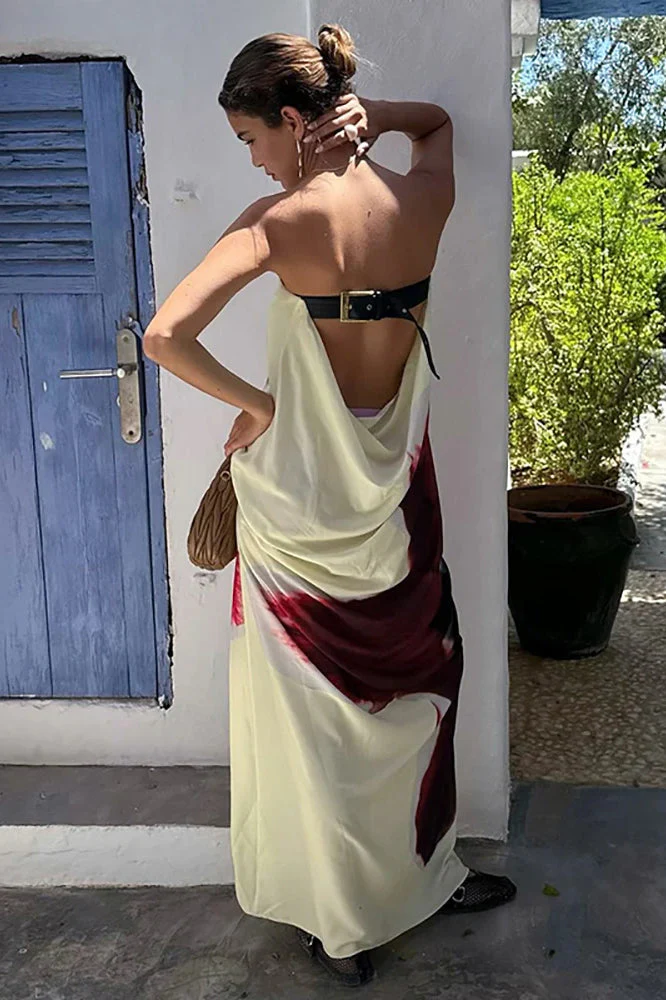 Backless Loose Maxi Floral Dress - Image 4