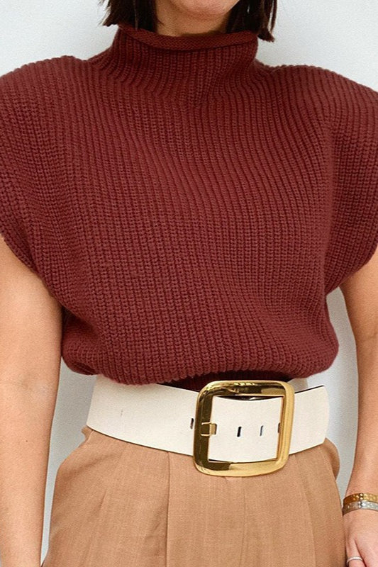 Vintage Turtleneck Short Sleeve Sweater - Image 6