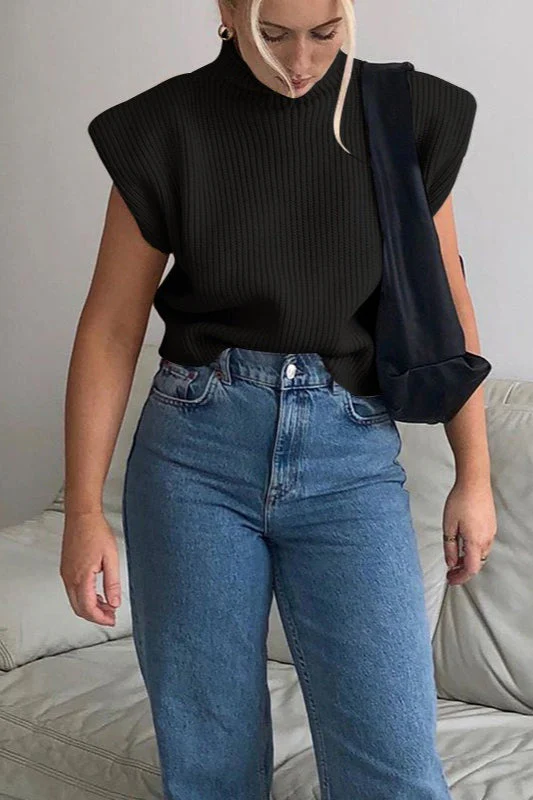 Vintage Turtleneck Short Sleeve Sweater - Image 8