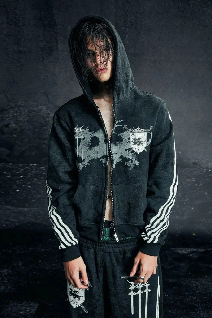 Retro Harajuku Zipper Hoodie - Image 3