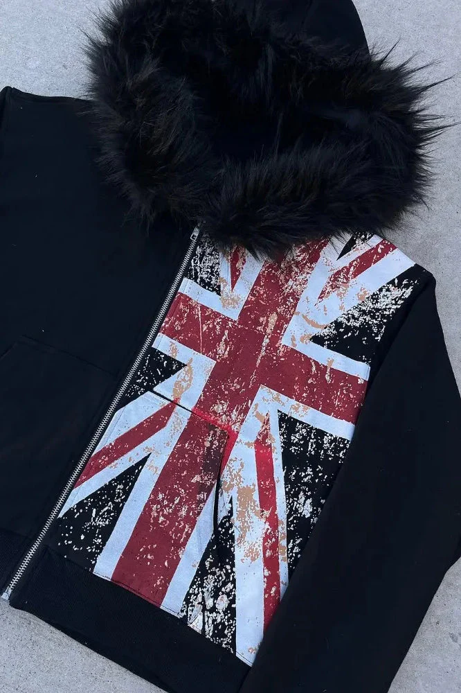 National Flag Pattern Printed Hoodie - Image 3