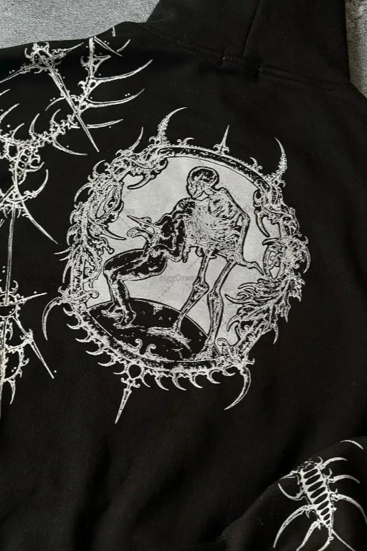 Retro Personalized Print Oversized Hoodie - Image 3