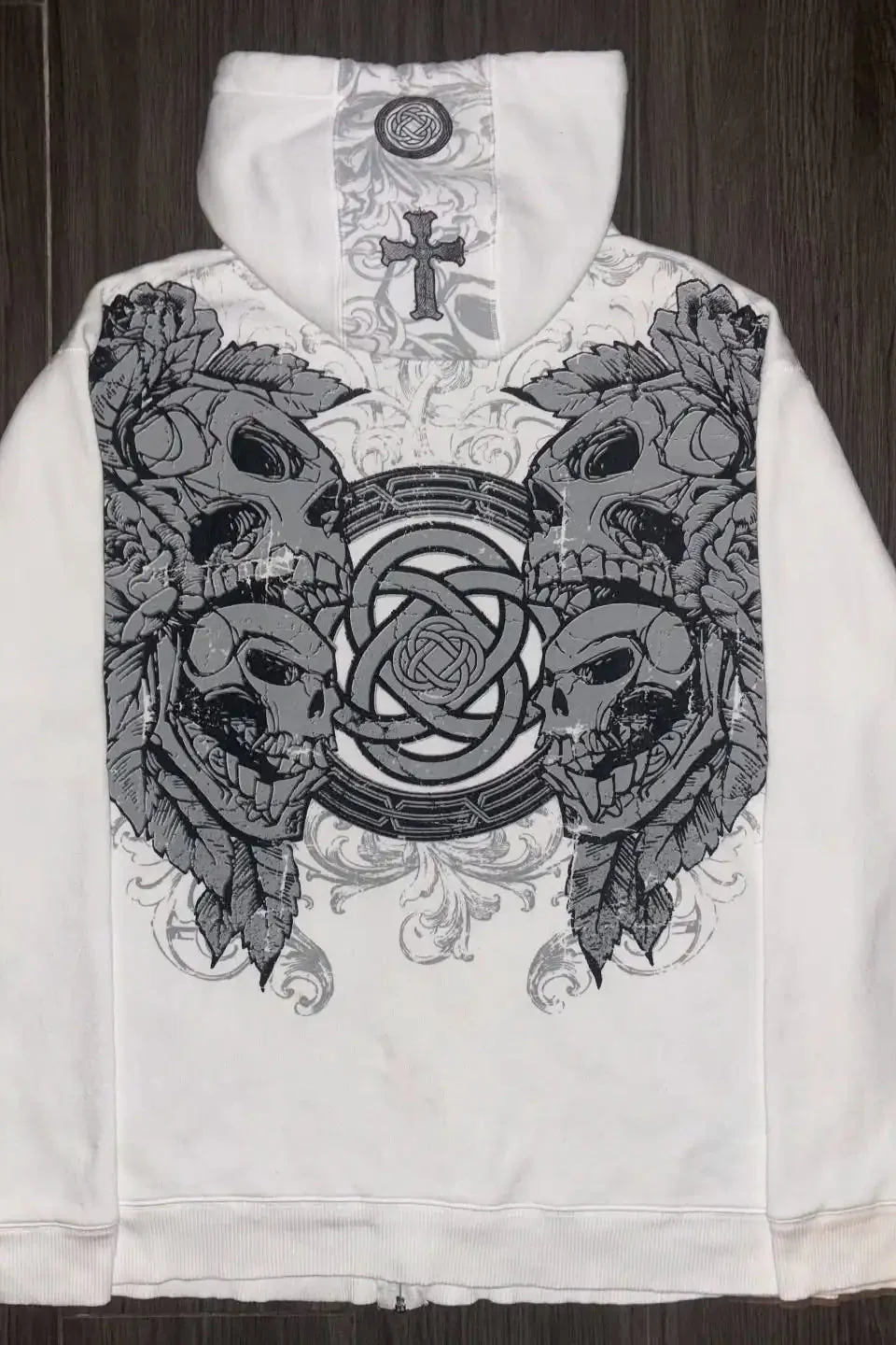 Retro Camo Print Oversized Hoodie - Image 2