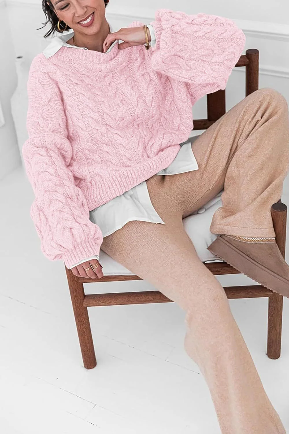 Vintage Chunky Knit Cable Sweater - Image 13