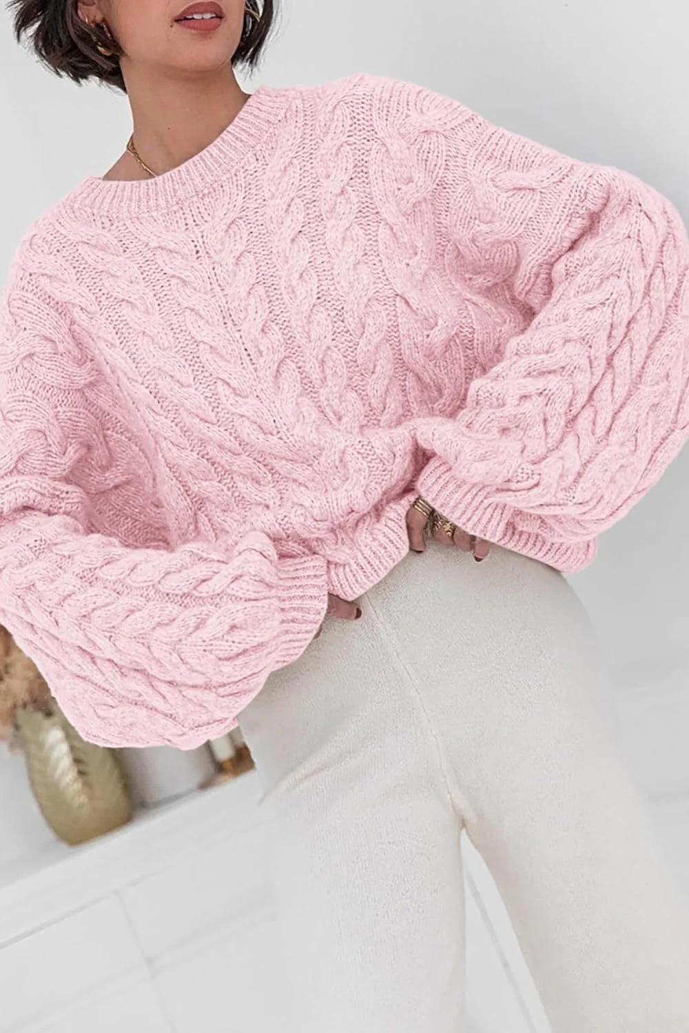 Vintage Chunky Knit Cable Sweater - Image 14