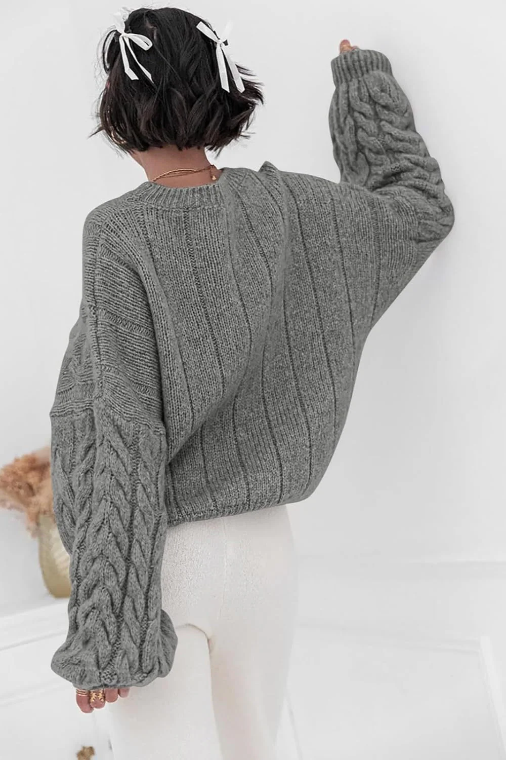 Vintage Chunky Knit Cable Sweater - Image 4