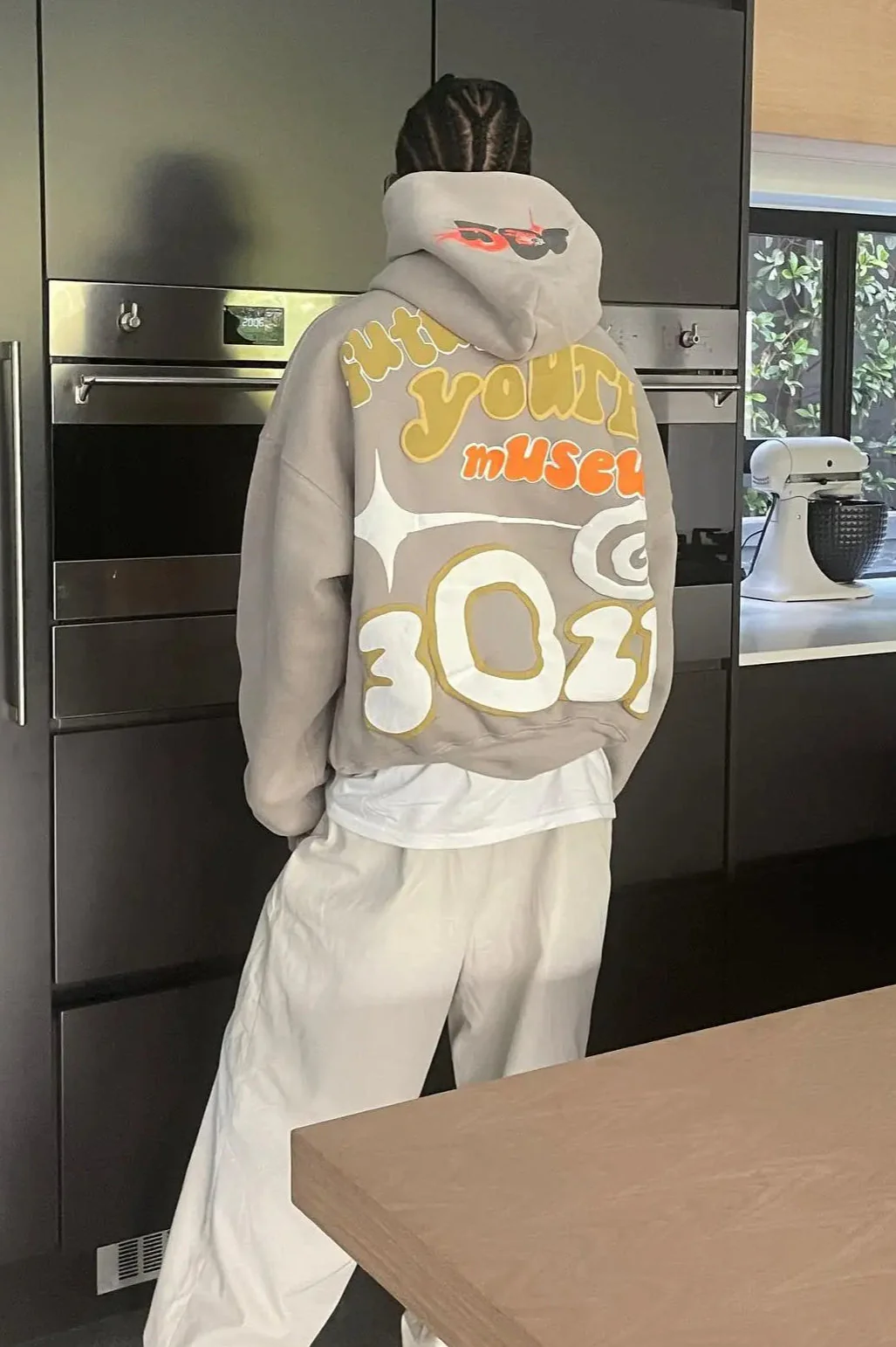 Oversized Letter Puff Print Hoodie - Image 5