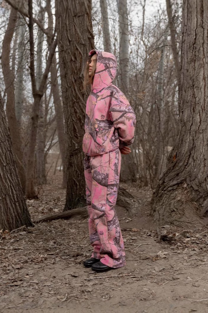 Y2K Retro Camo Print Zip Up Hoodie - Image 4