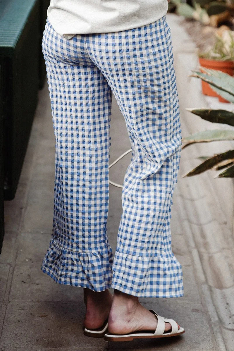 Y2K Plaid Print Wide Leg Pant - Image 4