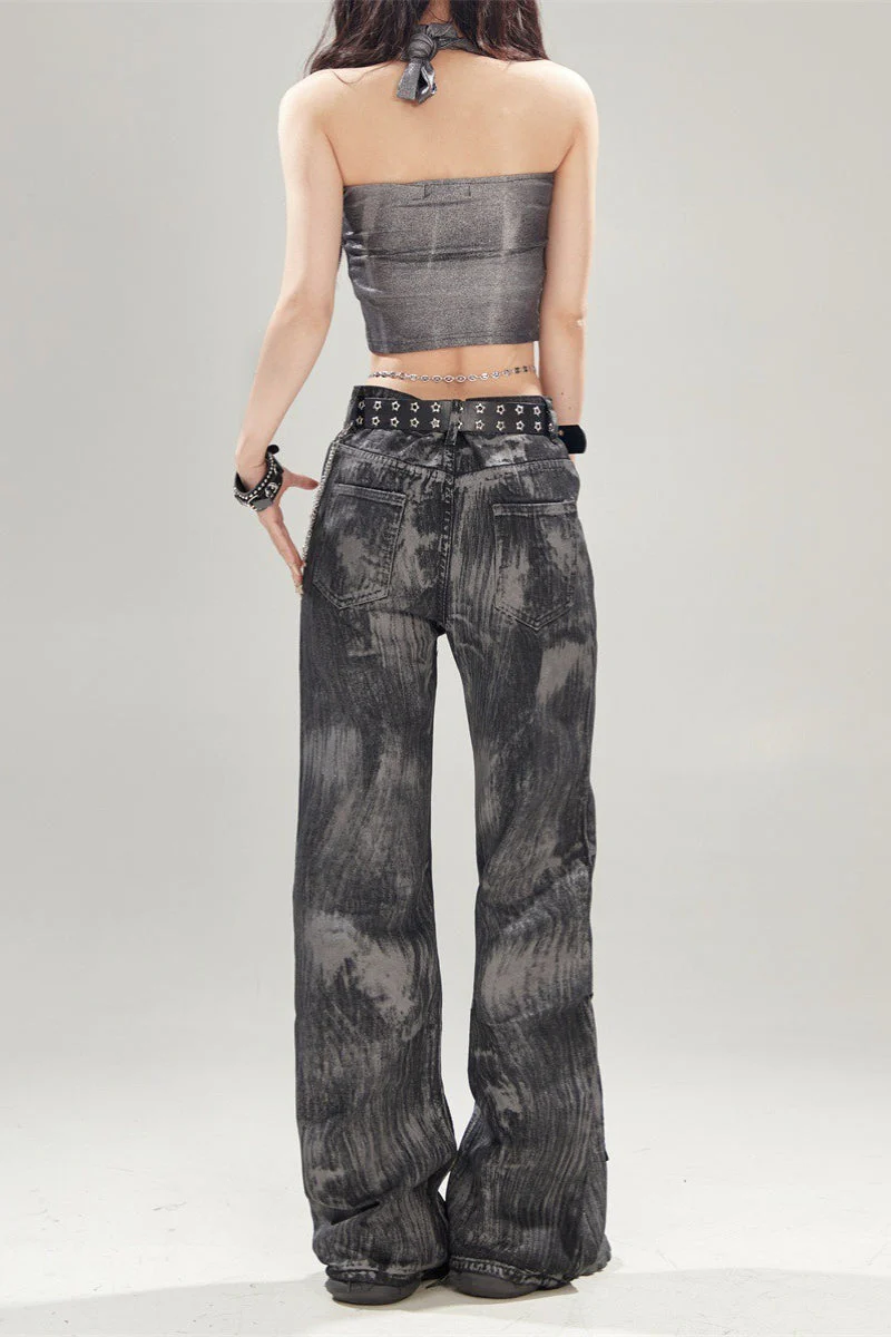 Black Vintage High Waisted Denim Jeans - Image 2
