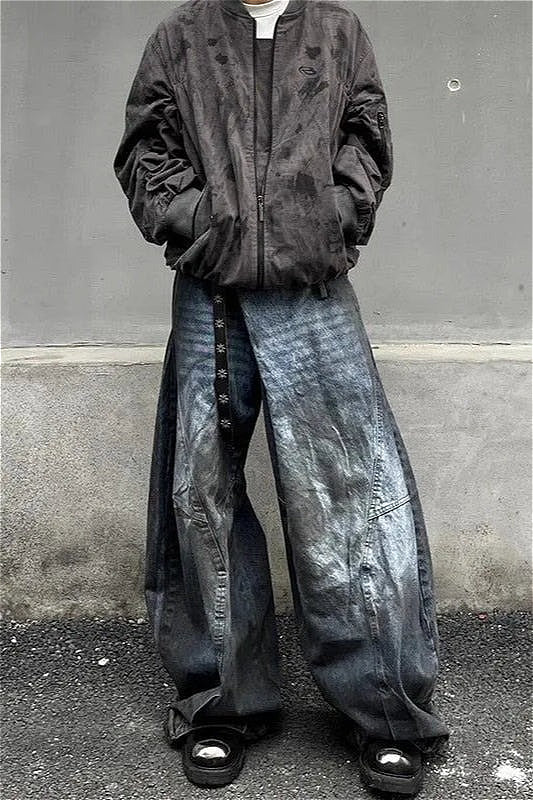 Retro Y2K High Waist Wide Leg Jeans - Image 3