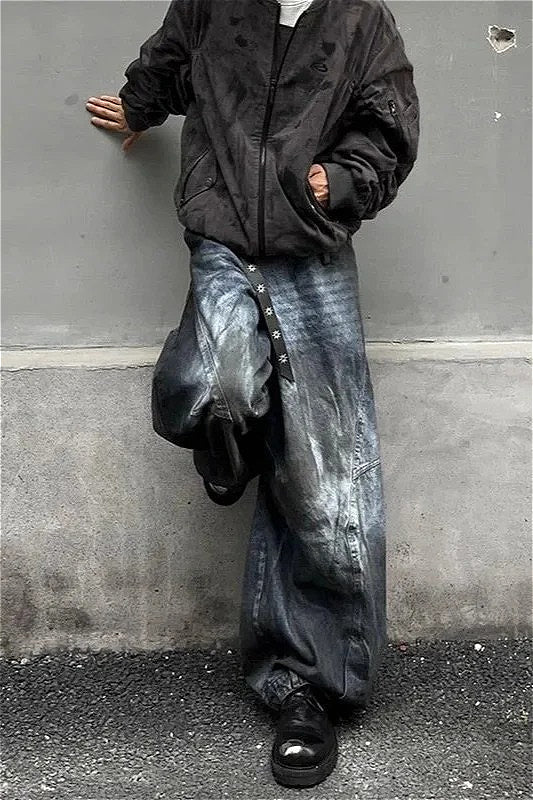 Retro Y2K High Waist Wide Leg Jeans - Image 4