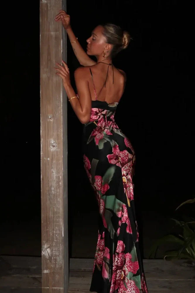 Summer Women's Floral V-Neck Maxi Dress - Image 4