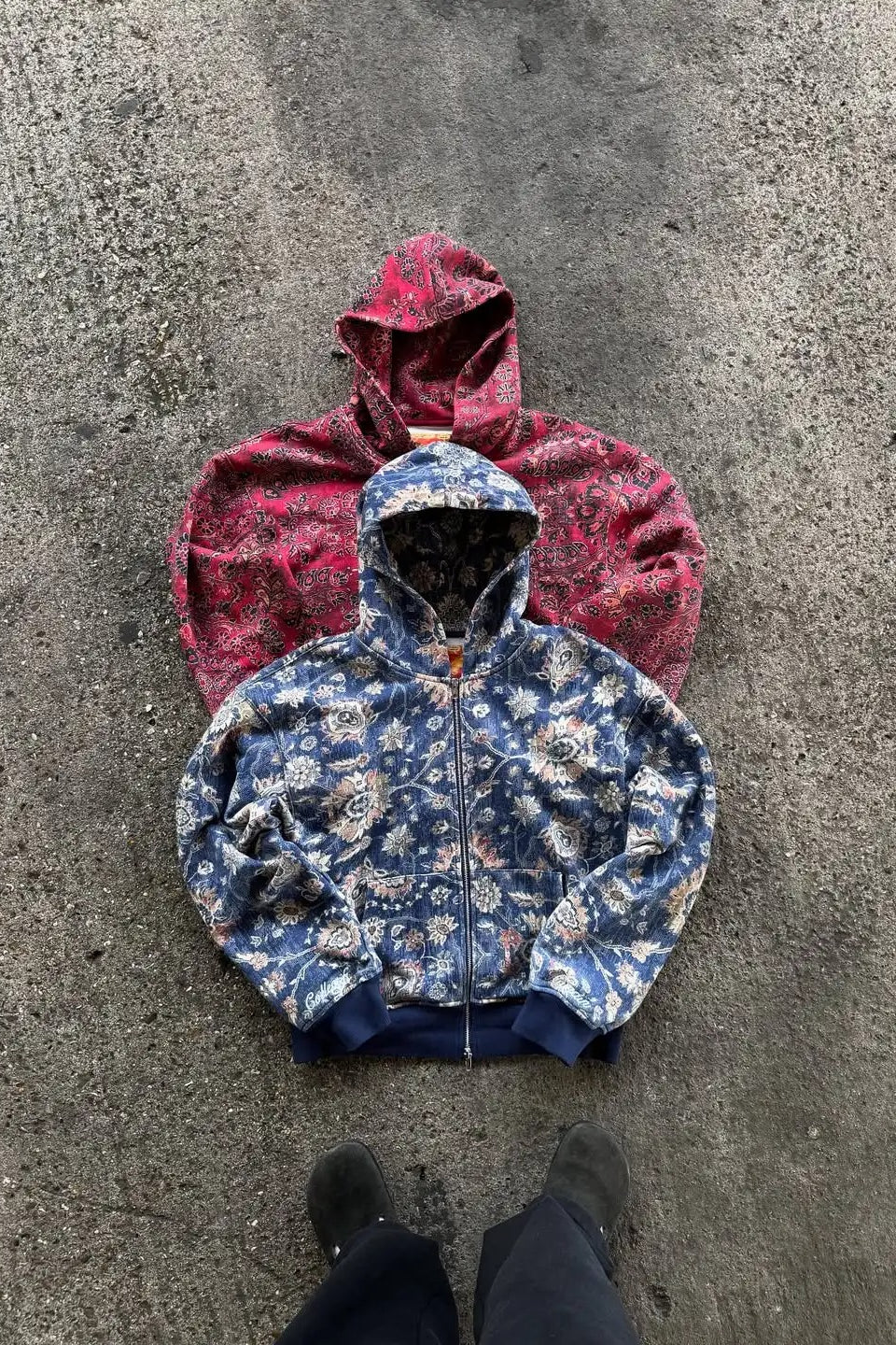 Gothic Full Pattern Printed Zipper Hoodie - Image 3