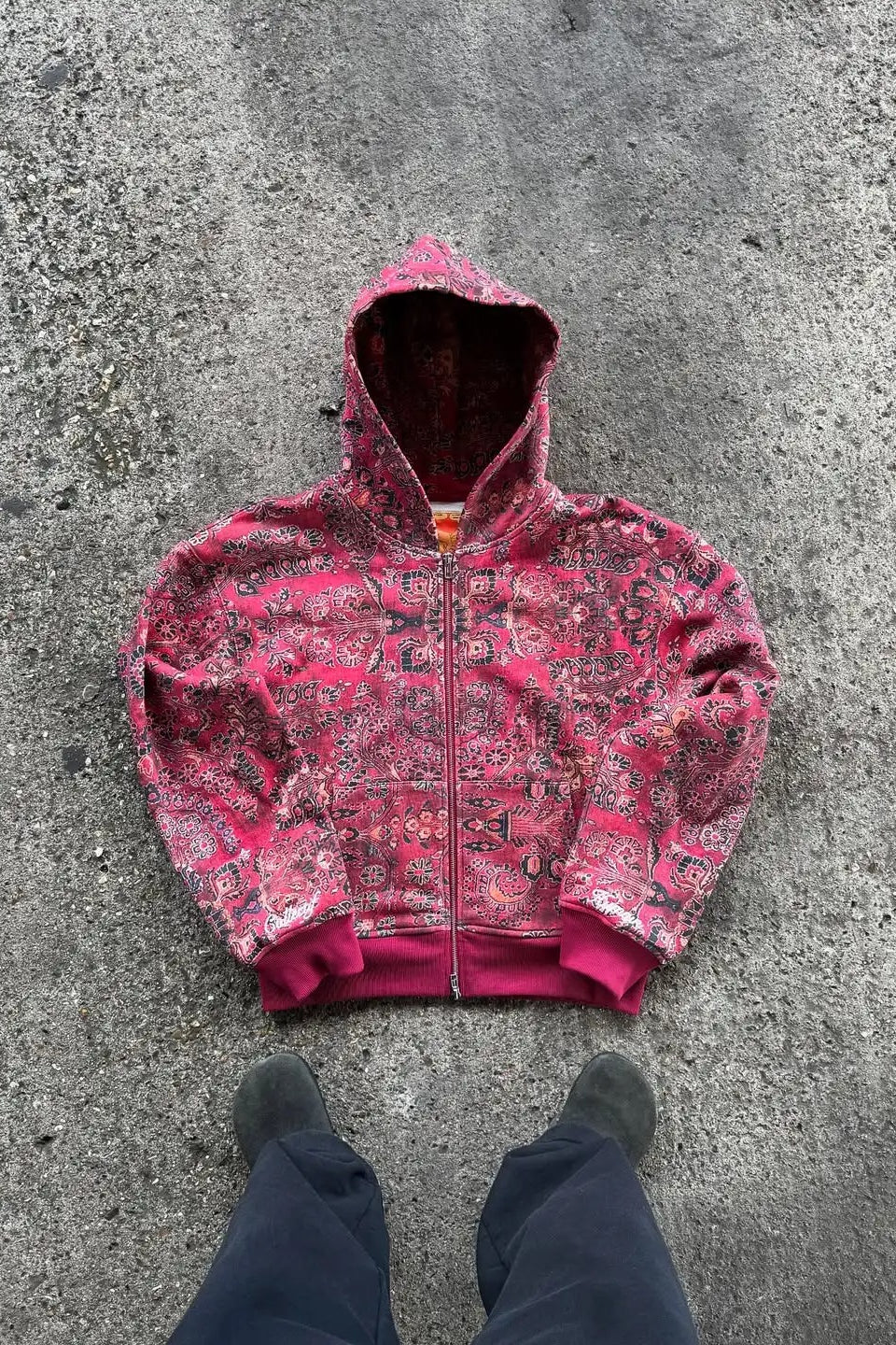 Gothic Full Pattern Printed Zipper Hoodie - Image 4