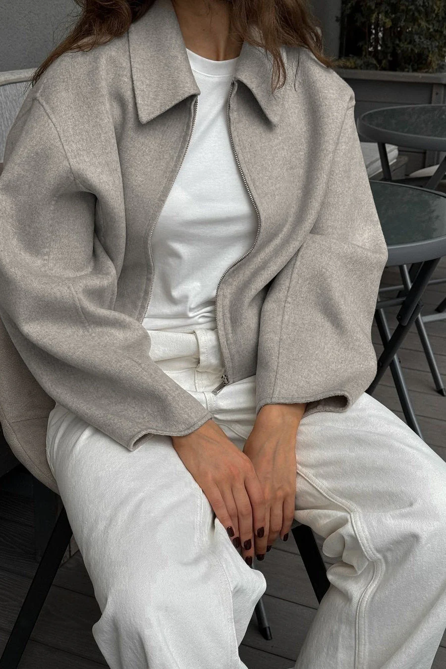 Loose Fit Brown Wool Jacket - Image 5