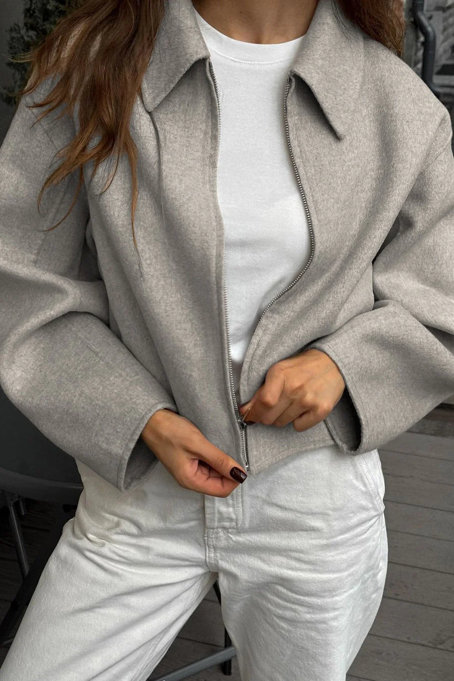 Loose Fit Brown Wool Jacket - Image 6