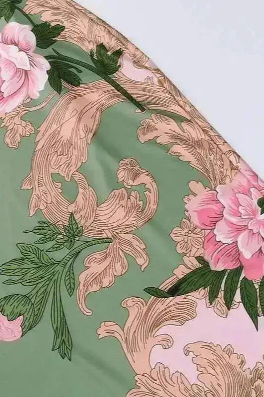 Elegant Spaghetti Strap Maxi Floral Dress - Image 5