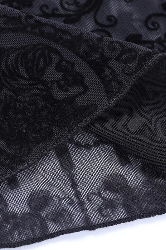 Y2K See-Through Mesh Floral Pant - Image 7
