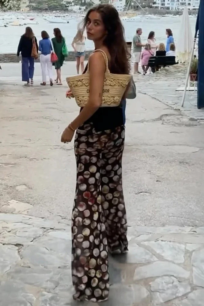 Leopard Print Wide Leg Trousers - Image 3