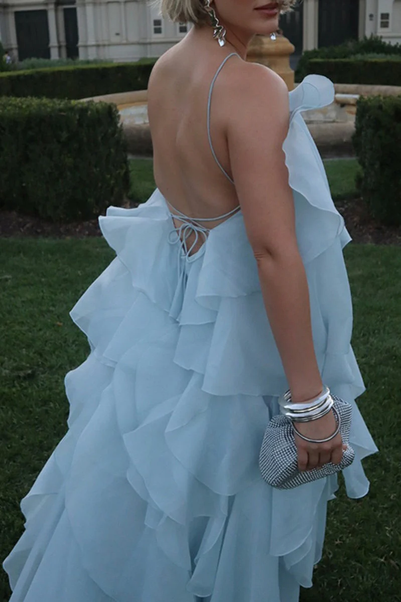 Beach Layered Ruffles Floral Dress - Image 5