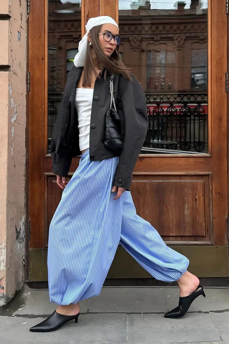 Striped Loose Fit Bloomers pant - Image 2